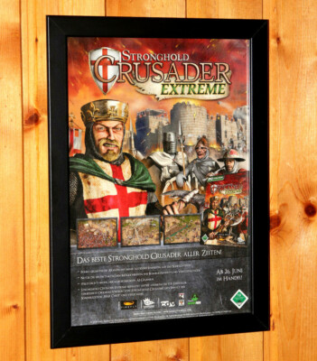 Stronghold: Crusader Extreme PC Werbeblatt Gerahmt Poster Ad Page Framed