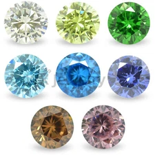 100pcs 0.8~10mm Each color Round Loose Cubic Zirconia 5A CZ Stone For Jewelry