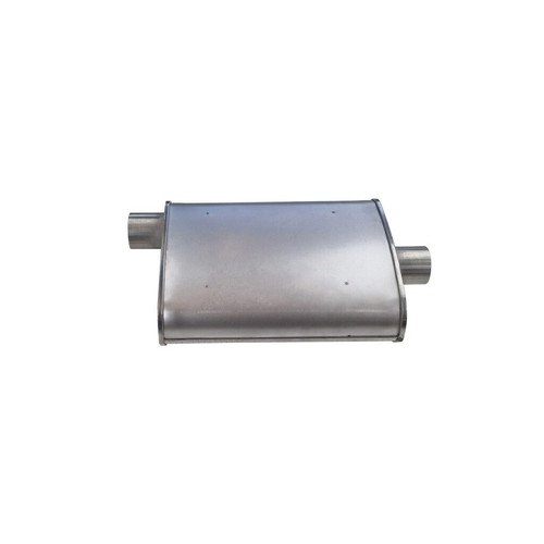 2.5" Universal Car Muffler 10" x 4" Oval 14" Long Glass Packed O/C - Picture 2 of 3