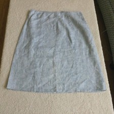 NWT Vintage Gap Linen A-Line Skirt Floral Light Blue Y2K 2000s Summer - Size 4