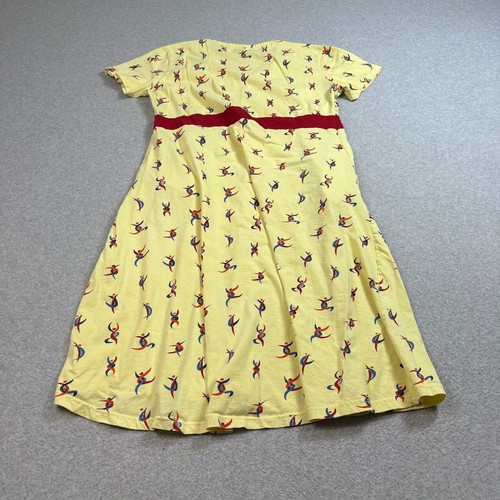 Svaha Dress Woman 1X Yellow Organic Cotton Short Sleeve Aline Pocket Casual READ - Picture 2 of 11
