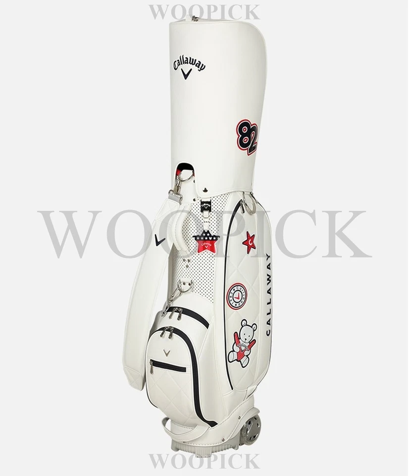 Bolso Caddie Callaway 2025 KALLY para Mujer con Ruedas 9" 5 Vías PU PE Nuevo -BLANCO Foto 2 de 4