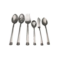 Lenox Summerton Serving Hostess 5pc Set + Spoon 18/10 Stainless Flatware Vietnam