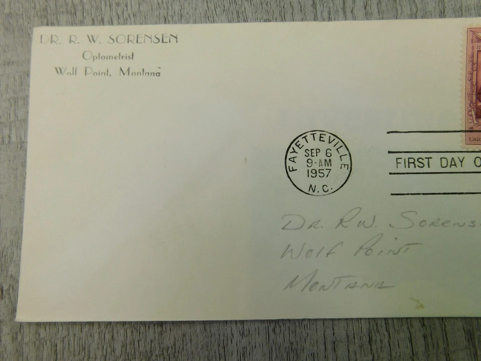 First Day Issue Fayetteville North Carolina 1957 La Fayette Stamp Envelope Cover - Image 3 of 4
