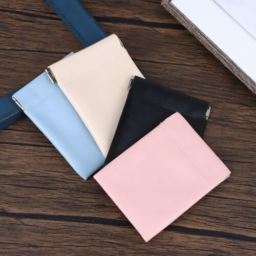 Pu Leather Coin Purse Women Men Small Mini Wallet Bag Data Line Storage Bag WY3 - Picture 1 of 16