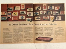 Vintage 1979 Official Emblems of the Great American Railroads Two Page Print Ad