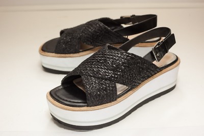 Zara Woman US to Black Platform Sandals EUR 38