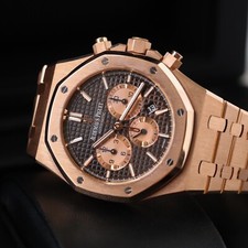 Audemars Piguet Royal Oak Chronograph 41mm 18k Rose Gold Brown 26331OR Mint B&P 5
