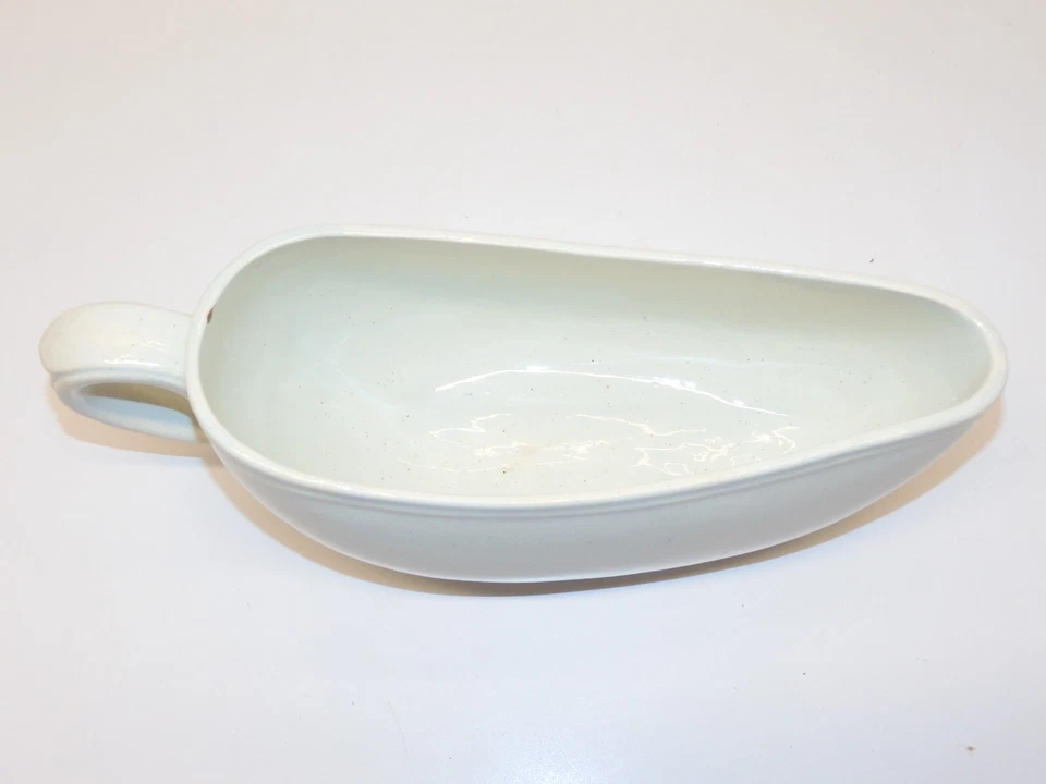 -ANCIEN BOURDALOUE CERAMIQUE BLANCHE XIXe POT de CHAMBRE FEMININ ovale à MAIN - Photo 4/4