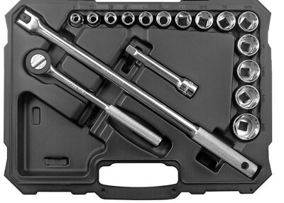Paramount 17-Piece SAE Socket Set: 1/2'' Drive, 6 Points, 3/8'' to 1-1/4'' Range