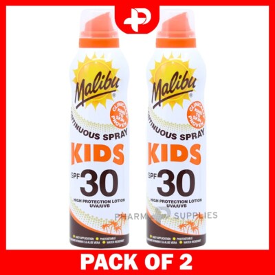 Malibu Kids Continuous Lotion Spray LSF 30 hoher Schutz 175 ml 2er Pack