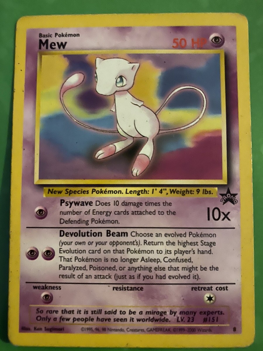 how much is a 1995 mew pokemon card worth Amazon.com: Pokemon - Mew Promo #8