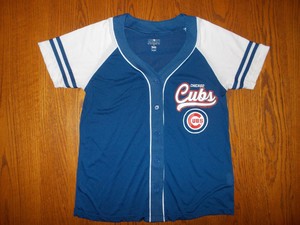 chicago cubs women's button up jersey