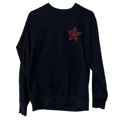 Netflix Stranger Things size medium black sweatshirt embroidered