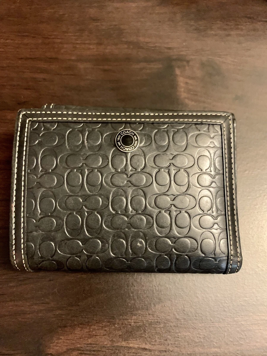 Pre Owned Coach Vintage Signature Embossed Wallet