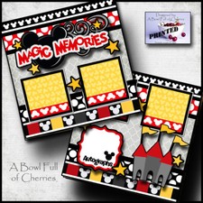 MAGIC MEMORIES  VACATION 2 premade scrapbook pages paper piecing printed CHERRY