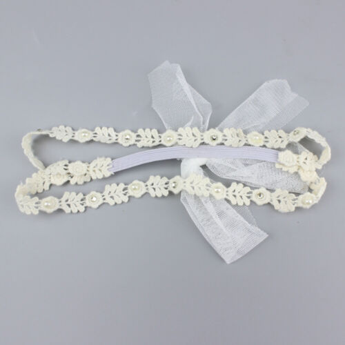  2 Pcs Baby Headdress Hair Band Princess Lace Bows Accessories Headband - Picture 1 of 16