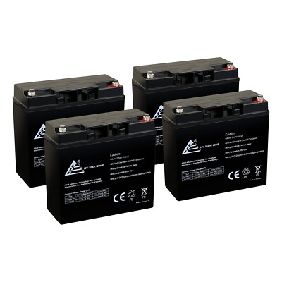 4 Pack - 12V 20Ah Baoshi 6-DZM-20 6DZM20 Scooter Bike Sealed Battery