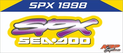 SEADOO SPX 1998 Graphics / Decal / Sticker Kit YELLOW & PURPLE HOOD ...
