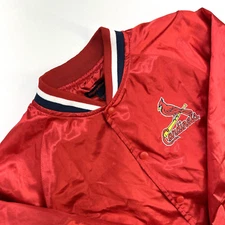 St Louis Cardinals Mighty Mac Sports Snap Up Jacket Youth M Red Shiny