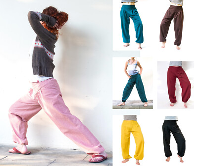 Pumphose Bloomers viele Farben mit Taschen Damen Baumwolle Pluderhose Aladinhose