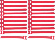 20 x Hook and Loop 15cm x 22mm Red Hook and Loop Cable Ties Cable Ties Cable Hook and Loop