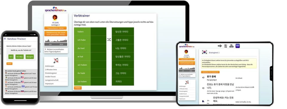 Koreanisch lernen Komplettpaket Sprachkurs Onlinekurs,Sprachenlernen24 - Bild 2 von 4