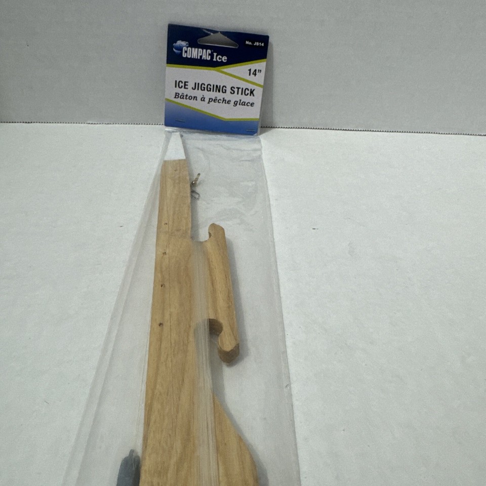 14” Ice Fishing Jigging Stick With Line And Swivel & Weight Fast