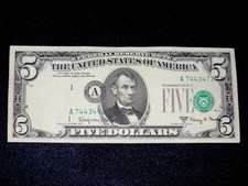 Impressive 1963A $5 FRN Major 3rd Print Shift Error
