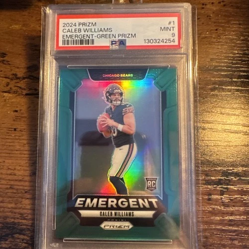 2024 Prizim Caleb Williams Emergent Green Prizim PSA 9 (RC)