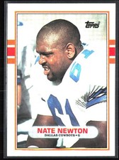 1989 Topps #392b Nate Newton Dallas Cowboys Rookie Card. rookie card picture