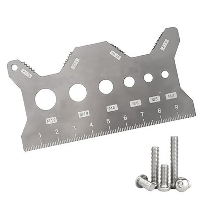 Durable Stainless Steel Thread Measuring Card - Perfect for Mechanics on the Go
