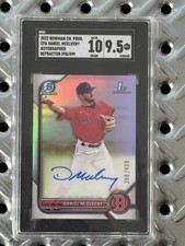 2022 Bowman Chrome #CPA-DMY Daniel McElveny Prospect Auto Green Refractor #/499