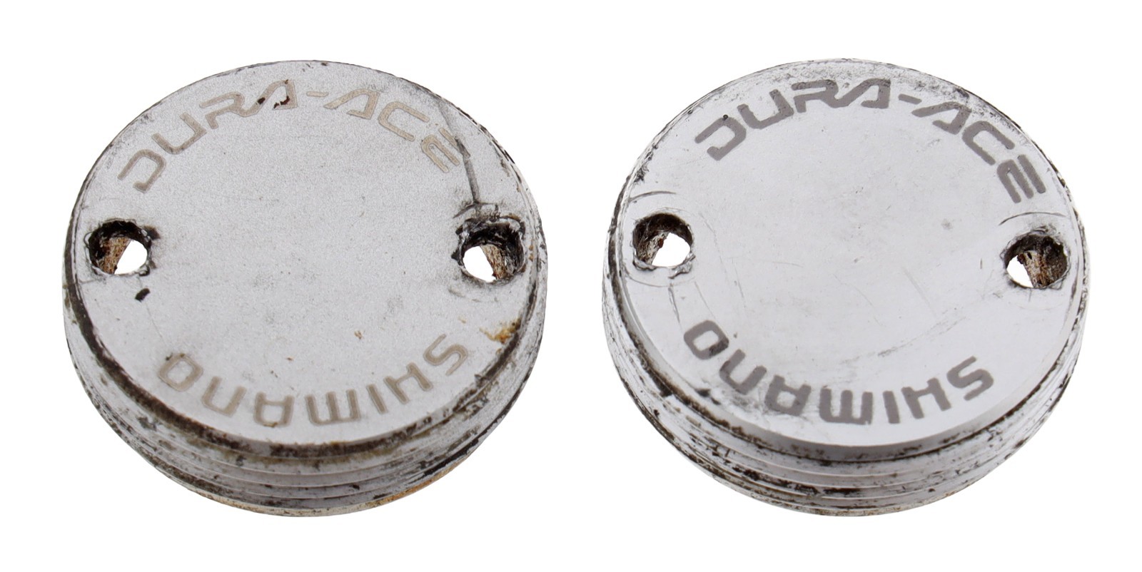 Shimano Dura-Ace Alloy Crankset Dust Caps 2-Hole Cover Vintage Road Bike Cycling