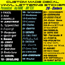 Custom Text Vinyl Lettering Sticker Decal Personalized -ANY TEXT - ANY NAME c2