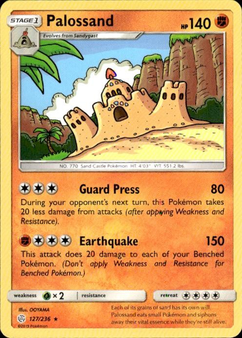 Pokemon Palossand SM - Cosmic Eclipse 127/236 Light Play LP+ or Better