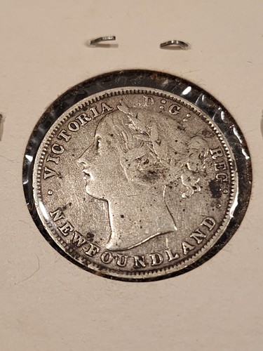 1865 Newfoundland 20 Cents Silver Coin