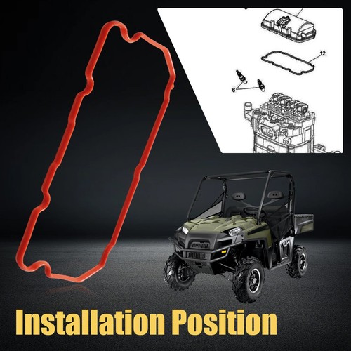 Rubber Throttle Body Valve Cover Gasket for 2011-2016 Polaris Ranger 800 - Picture 3 of 8