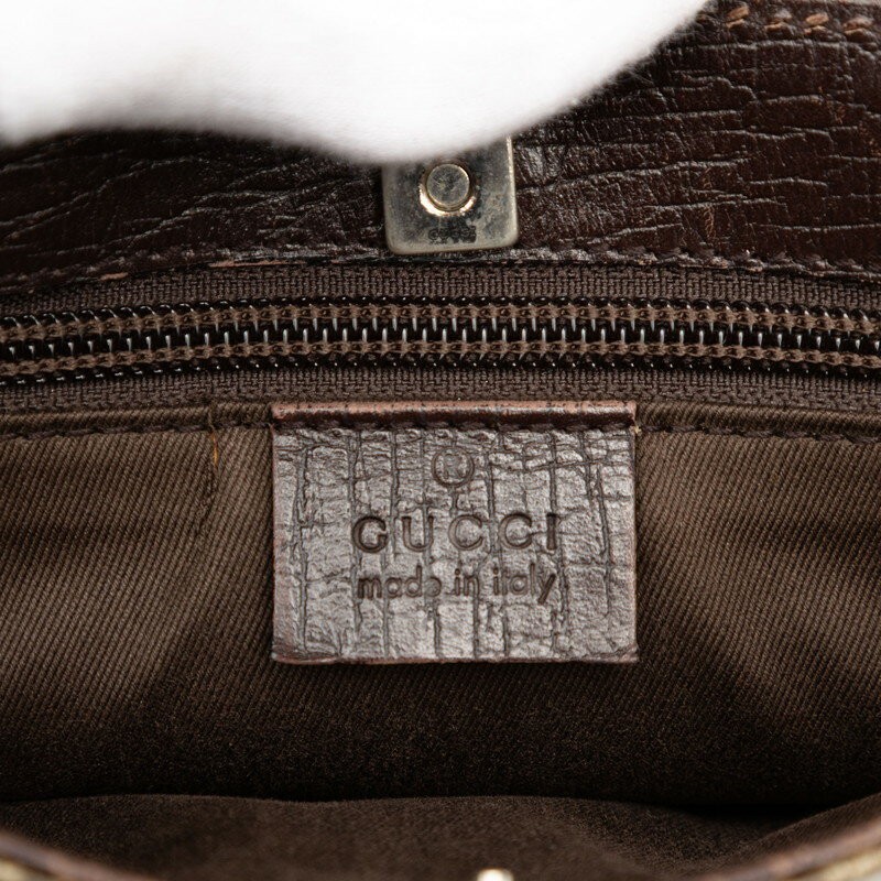 Gucci GG Supreme Handbag Tote Bag 117551 Beige Brown PVC Leather Women's Japan thumbnail 5