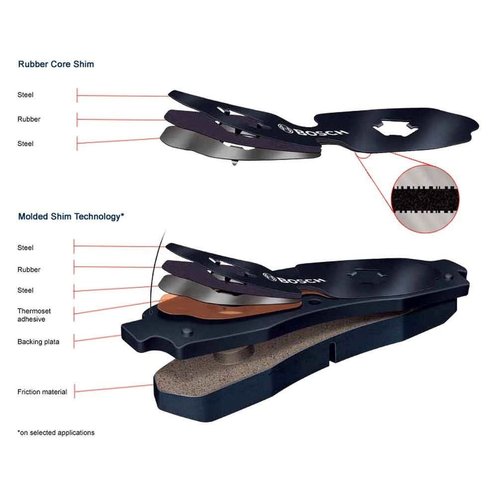 For Bentley Arnage 06-09 Bosch QuietCast Premium Organic Front Disc Brake Pads