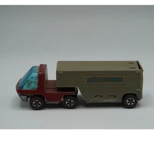 1969 Hot Wheels Redline Van Lines The Heavyweights Red Cab Gray Trailer HK