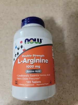 Now Double Strength L Arginine 1000 mg Nut. Supp. 120 Count Best By07/20/2028