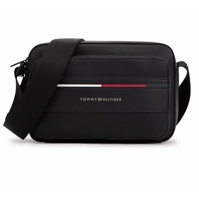 Tommy Hilfiger Black Xbody Reporter Bag, Faux Leather w/textured finish, $79.50