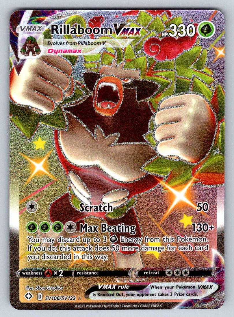 RILLABOOM VMAX SV106/SV122 SHINING FATES SHINY VAULT HOLO