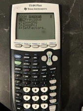 Ti-84 Plus Graphing Calculator. Older Model. Tested & Works. No cover.