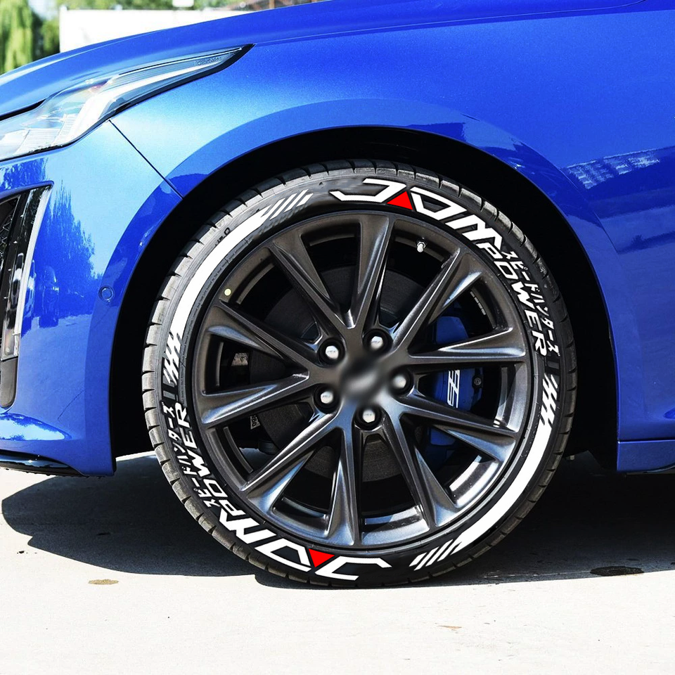 Permanent JDM Tire Lettering Sticker 1.25'' for 15''-24'' Wheels 8 Kits ...