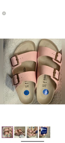 NWT Birkenstock Pink Sandals with Buckles, Size 41 (10.5)