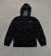 The North Face HyVent Jacket Youth Boys Large 14/16 Black Hooded Waterproof