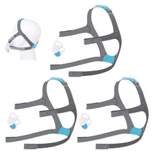 3Pack for F30 CPAP Mask Headgear Strap Replacement Headgear with Magnetic Clips