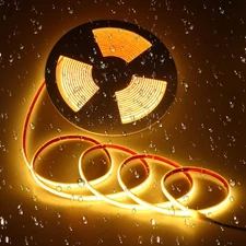 Alitove Waterproof Cob LED Light Strip Warm White 24V 32 8 Ft Uniform Glow LE...